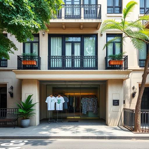 Foto da fachada do escritório da Estilo Brasileiro Camisetas na Rua das Acácias, Jardim Botânico, Rio de Janeiro